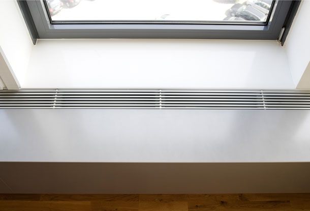 Chevron radiatorskjuler set oppefra